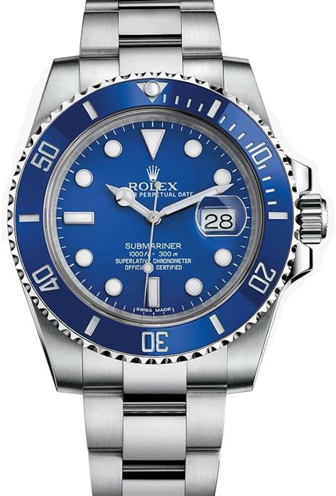 rolex submariner quadrante blu oro bianco|rolex sottomarino stampato.